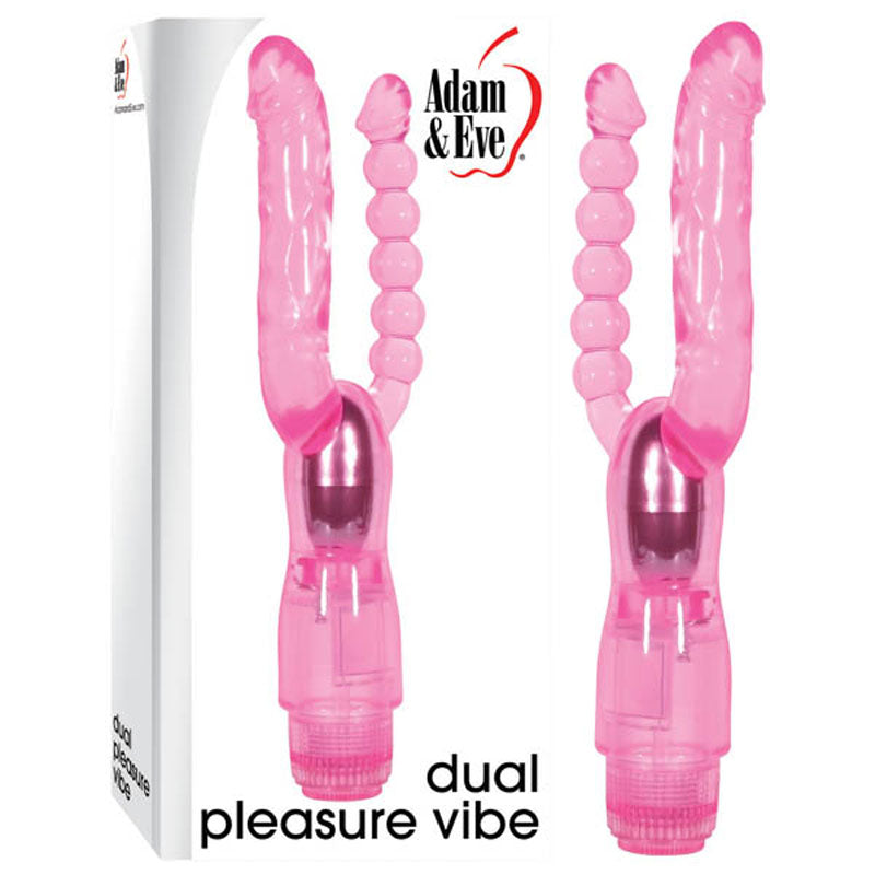 Adam & Eve Dual Pleasure Vibe - 12 cm (4.75'') Vibrator with Anal Probe