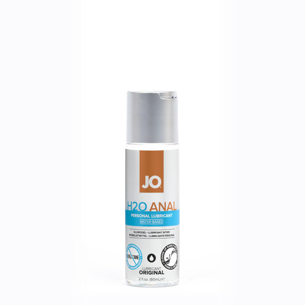 JO H2O Anal Lube - 60 mL - Water Based Anal Lubricant - 60 ml Bottle