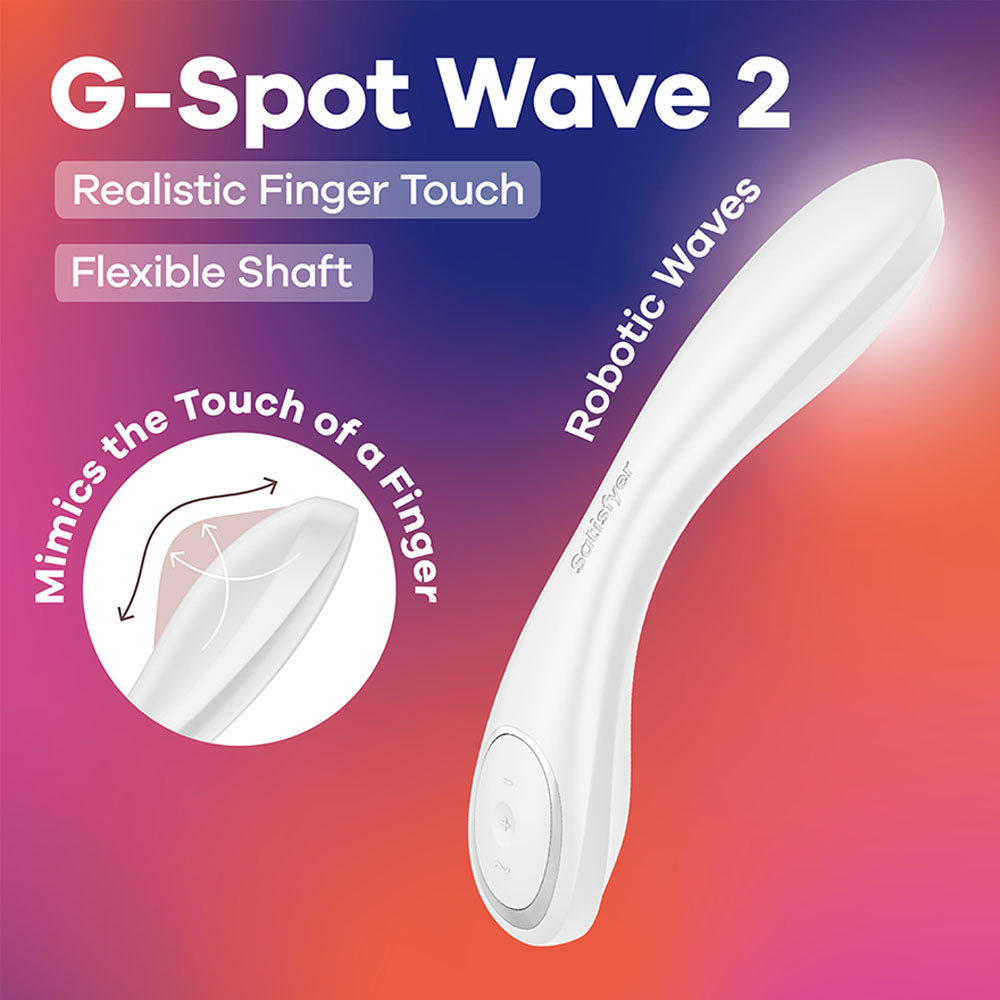 Satisfyer G-Spot Wave 2 - - 23.6 cm USB Rechargeable Flicking Tip Vibrator