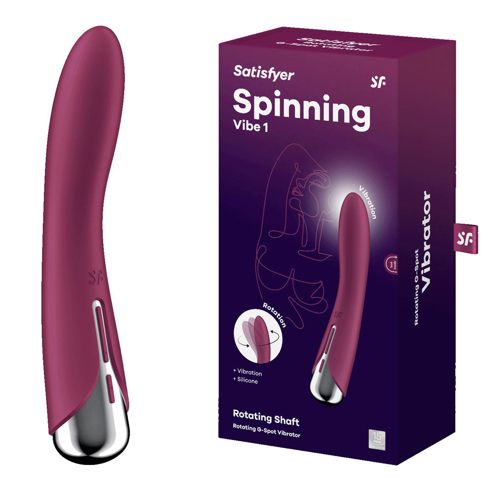 Satisfyer Spinning Vibe 1 - - 17.8 cm USB Rechargeable Rotating Vibrator