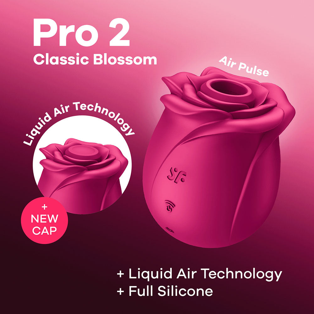 Satisfyer Pro 2 Classic Blossom - USB Rechargeable Air Pulse Rose Stimulator