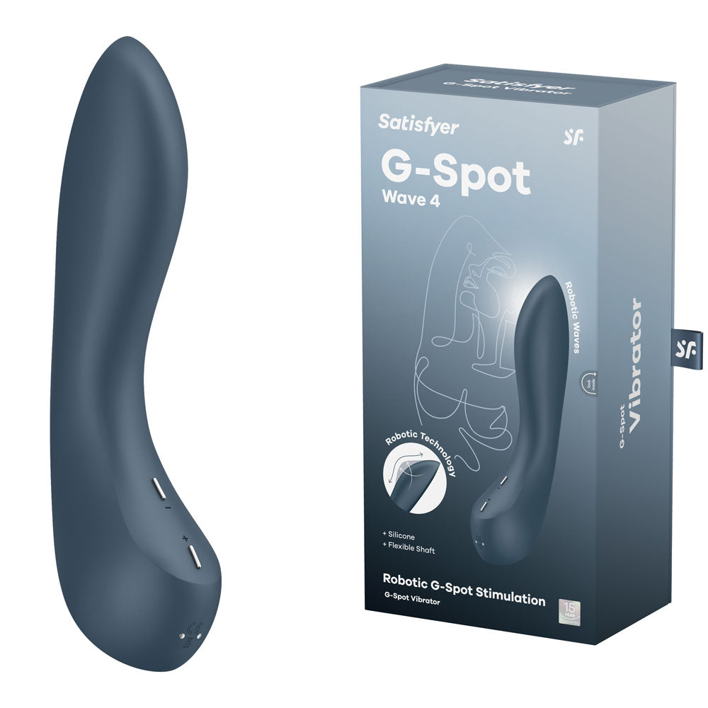 Satisfyer G-Spot Wave 4 - Dark 21 cm USB Rechargeable Vibrator with Robotic G-Spot Stimulation