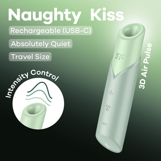 Satisfyer Naughty Kiss - Mint  USB Rechargeable Air Pulse Stimulator