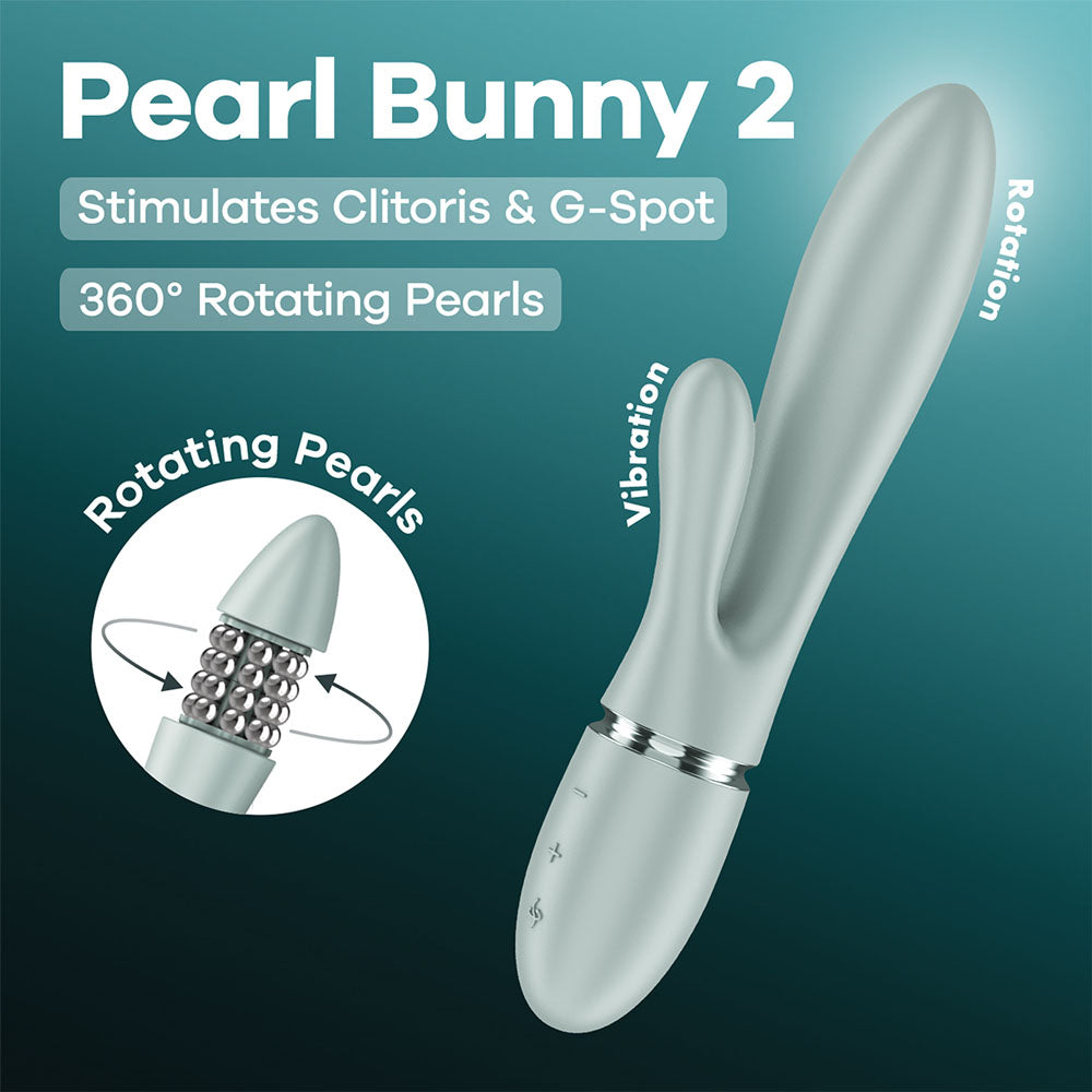 Satisfyer Pearl Bunny 2 - - 21.5 cm USB-C Rechargeable Rabbit Vibrator