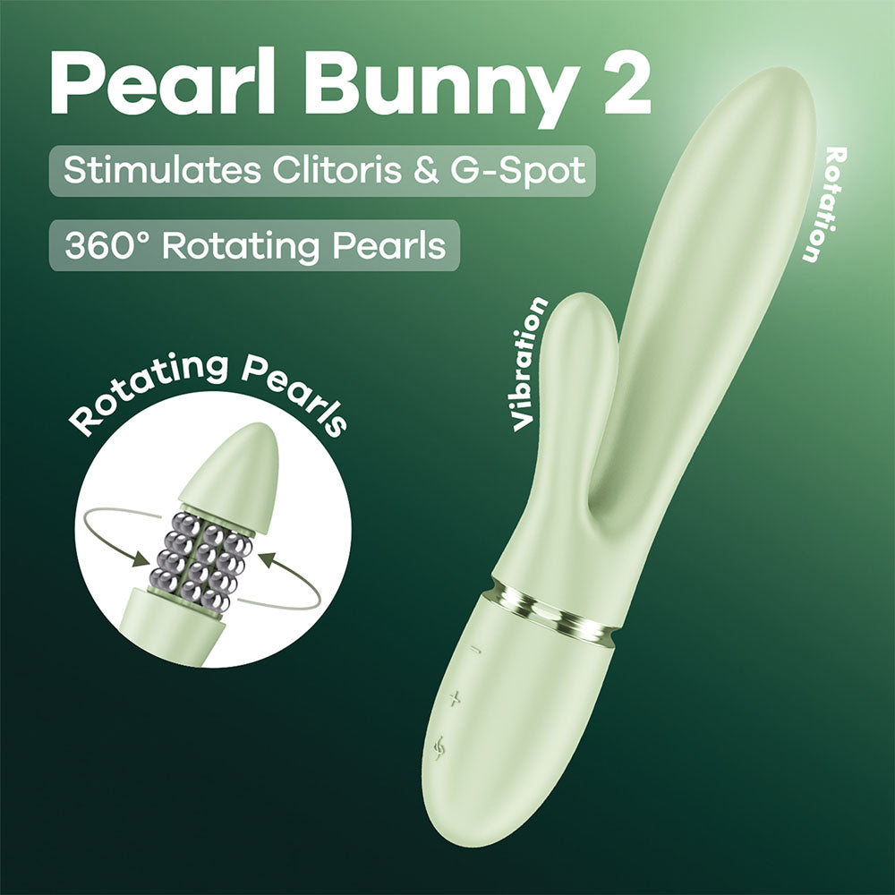 Satisfyer Pearl Bunny 2 - Light - Light 21.5 cm USB-C Rechargeable Rabbit Vibrator