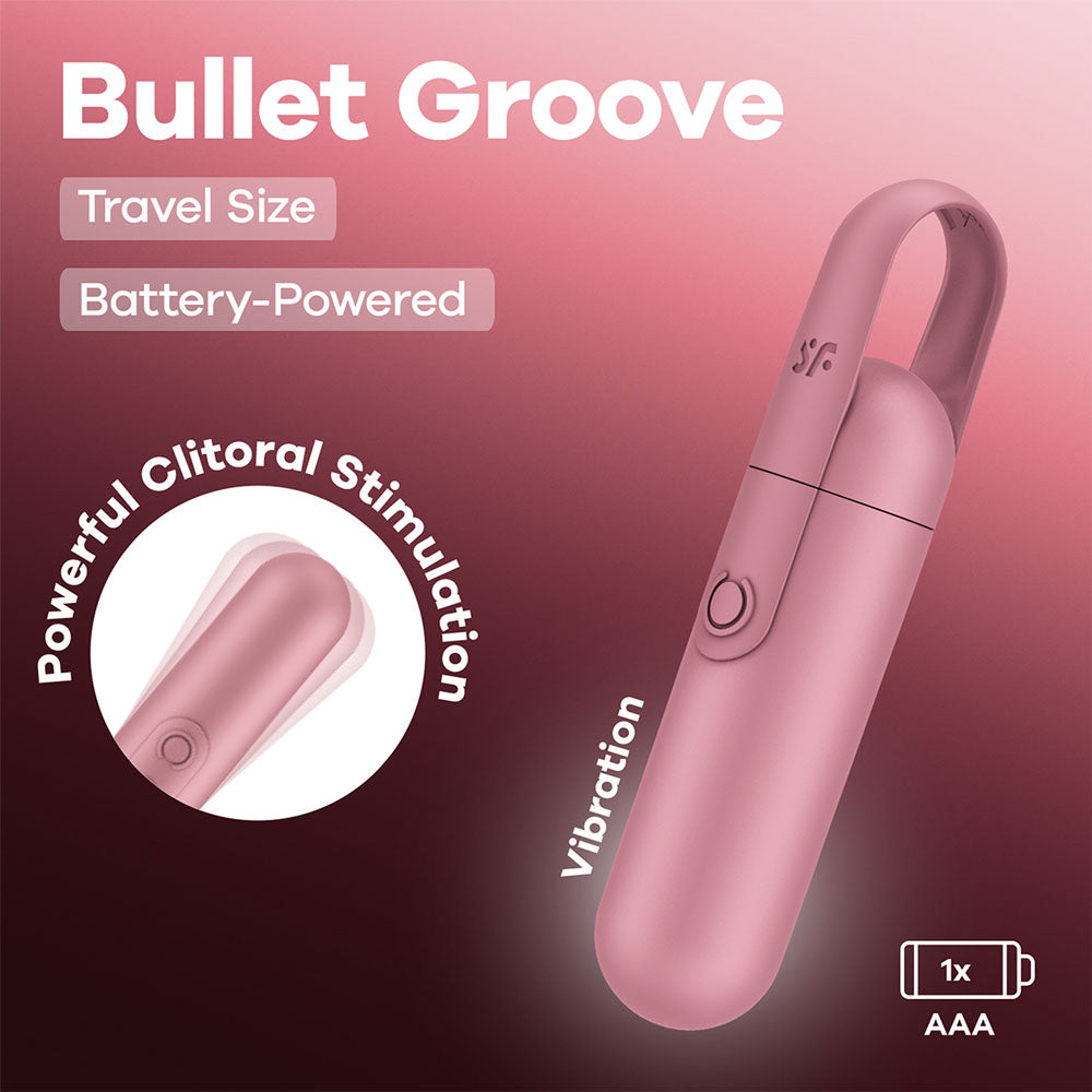 Satisfyer Bullet Groove - Battery Series - Rose 9.8 cm Bullet