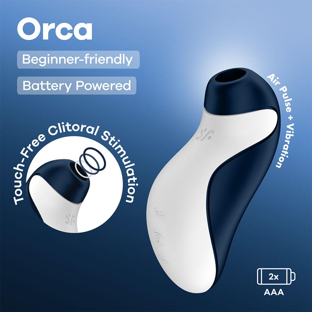 Satisfyer Orca - Battery Series - Navy Air Pulse Clitoral Stimulator