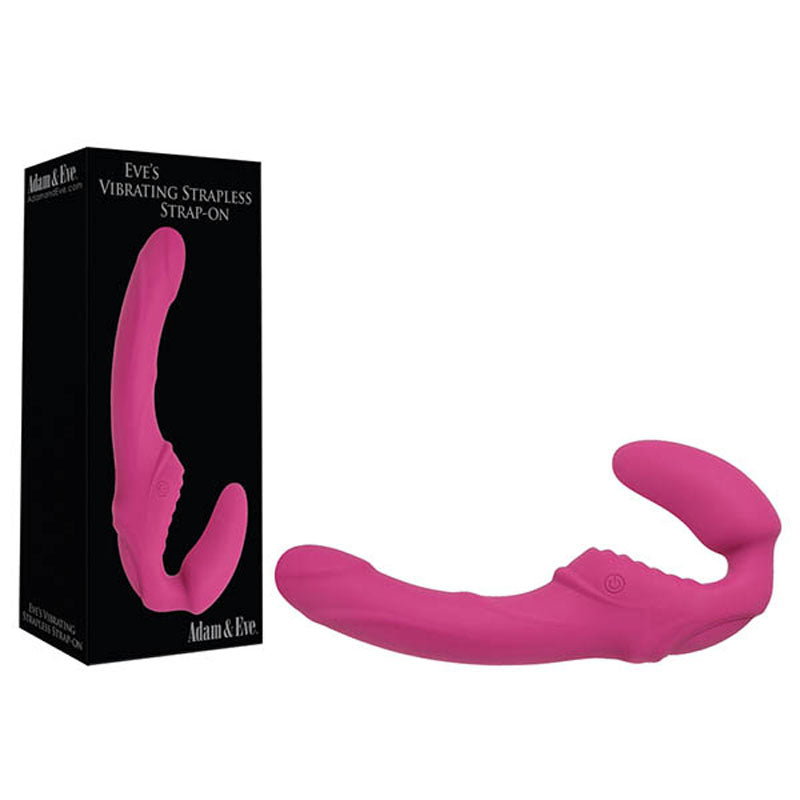 Adam & Eve Eve's Vibrating Strapless Strap-On - 22 cm (8.75'') USB Rechargeable Strapless Strap-On