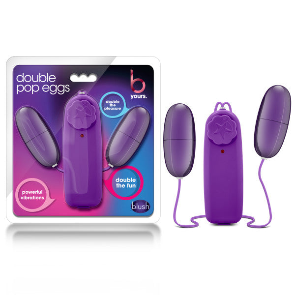 B Yours Double Pop Eggs - Plum Dual Vibrating Eggs