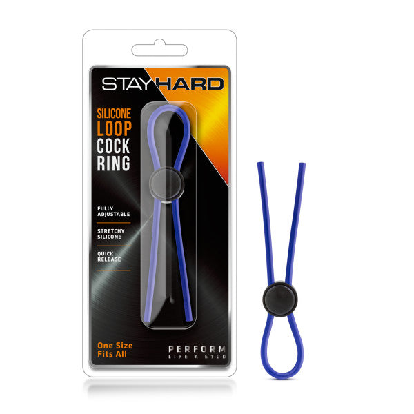Stay Hard - Silicone Loop Cock Ring - Adjustable Lasso Cock Ring