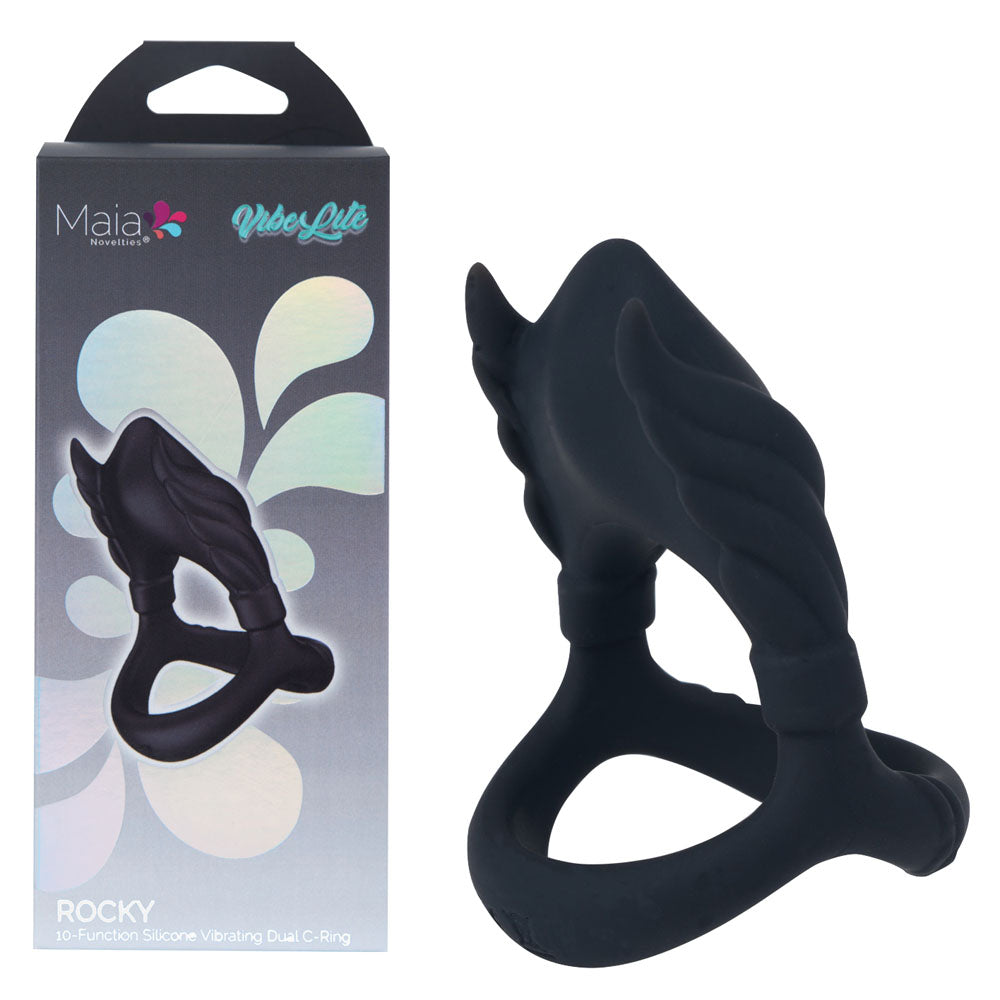 Maia ROCKY - - USB Rechargeable Vibrating Cock & Balls Ring
