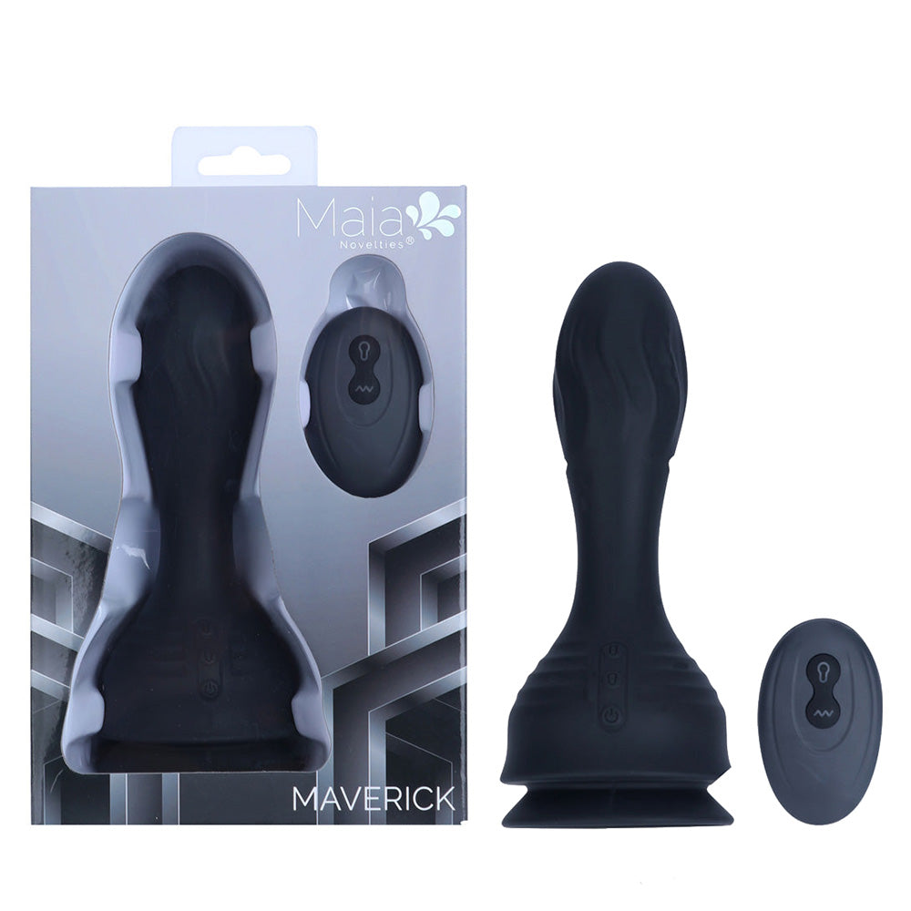 Maia MAVERICK - 16.5 cm USB Rechargeable Inflatable Anal Plug with Wireless Remote