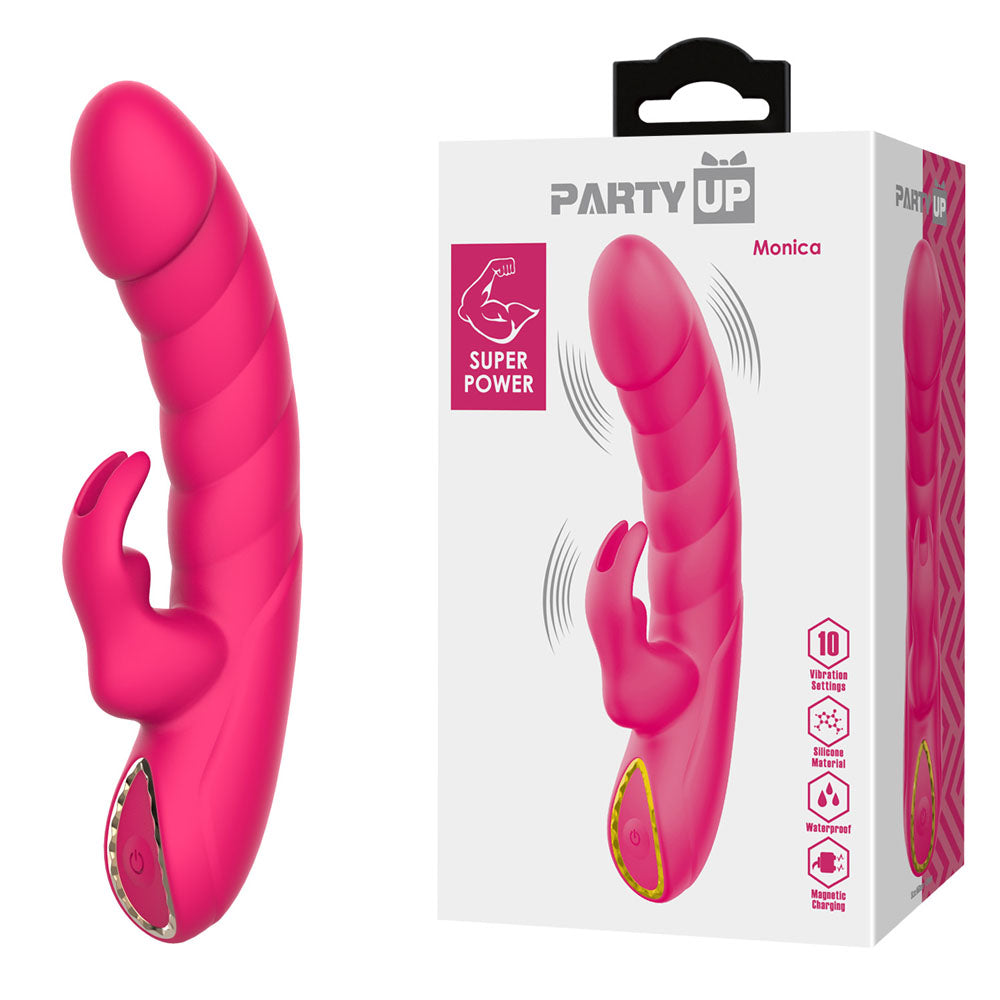 Party Up MONICA - - 15.8 cm USB Rechargeable Rabbit Vibrator