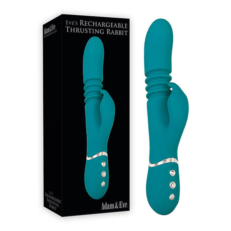 Adam & Eve Eve's Rechargeable Thrusting Rabbit - 22.9 cm (9'') USB Rechargeable Thrusting Rabbit Vibrator