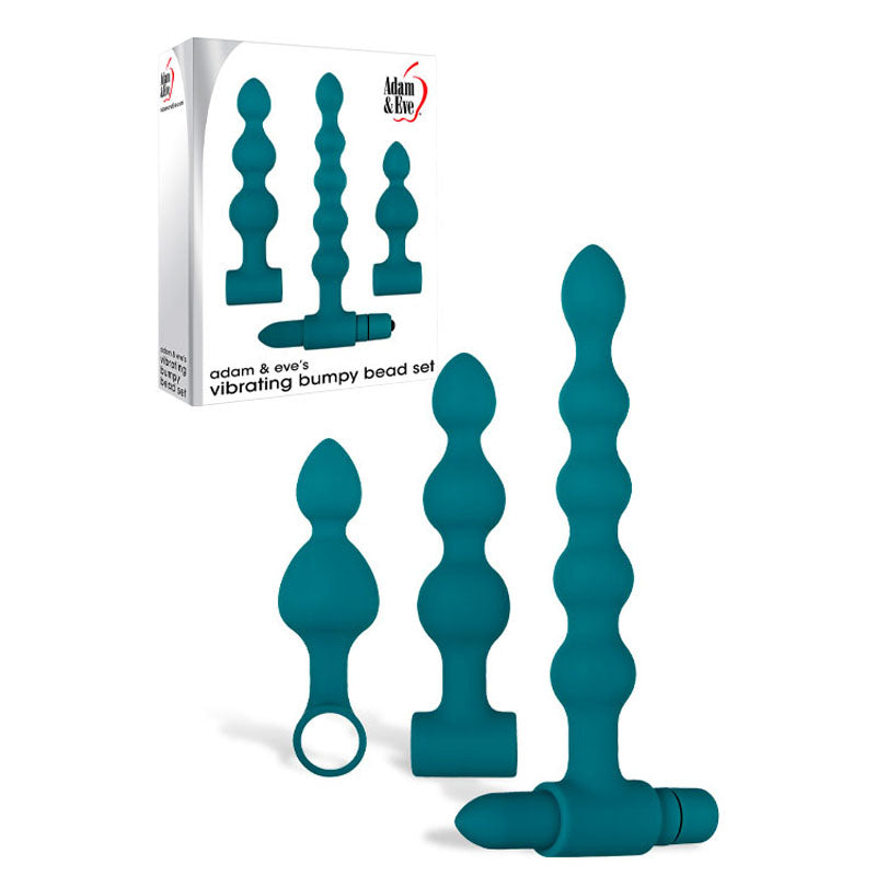 Adam & Eve Vibrating Bumpy Bead Set - Vibrating Anal Bead Set