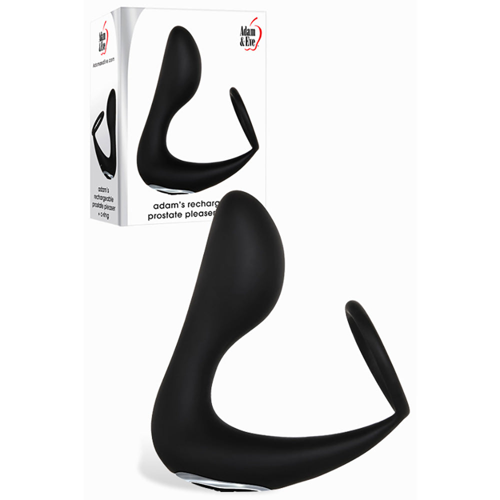 Adam & Eve Adam's Rechargeable Prostate Pleaser & C-Ring - USB Rechargeable Anal Plug with Cock Ring