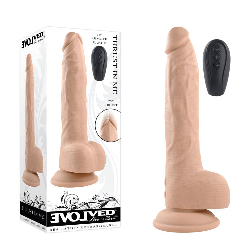 Evolved THRUST IN ME LIGHT - 23.5 cm USB Rechargeable Thrusting Dong
