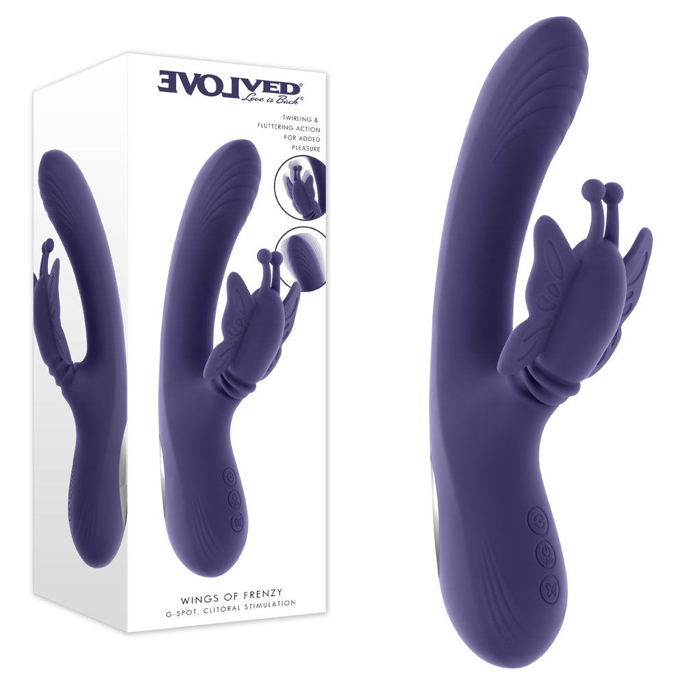 Evolved WINGS OF FRENZY - USB Rechargeable Butterfly Vibrator