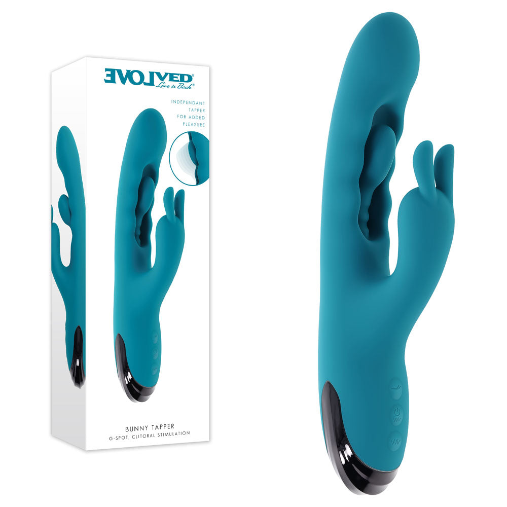 Evolved BUNNY TAPPER - 20 cm USB Rechargeable Rabbit Vibrator with Flicking Shaft