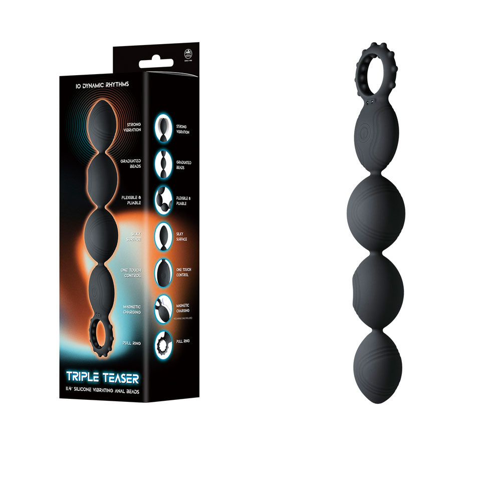 Triple Teaser - 29 cm USB Rechargeable Vibrating Anal Beads