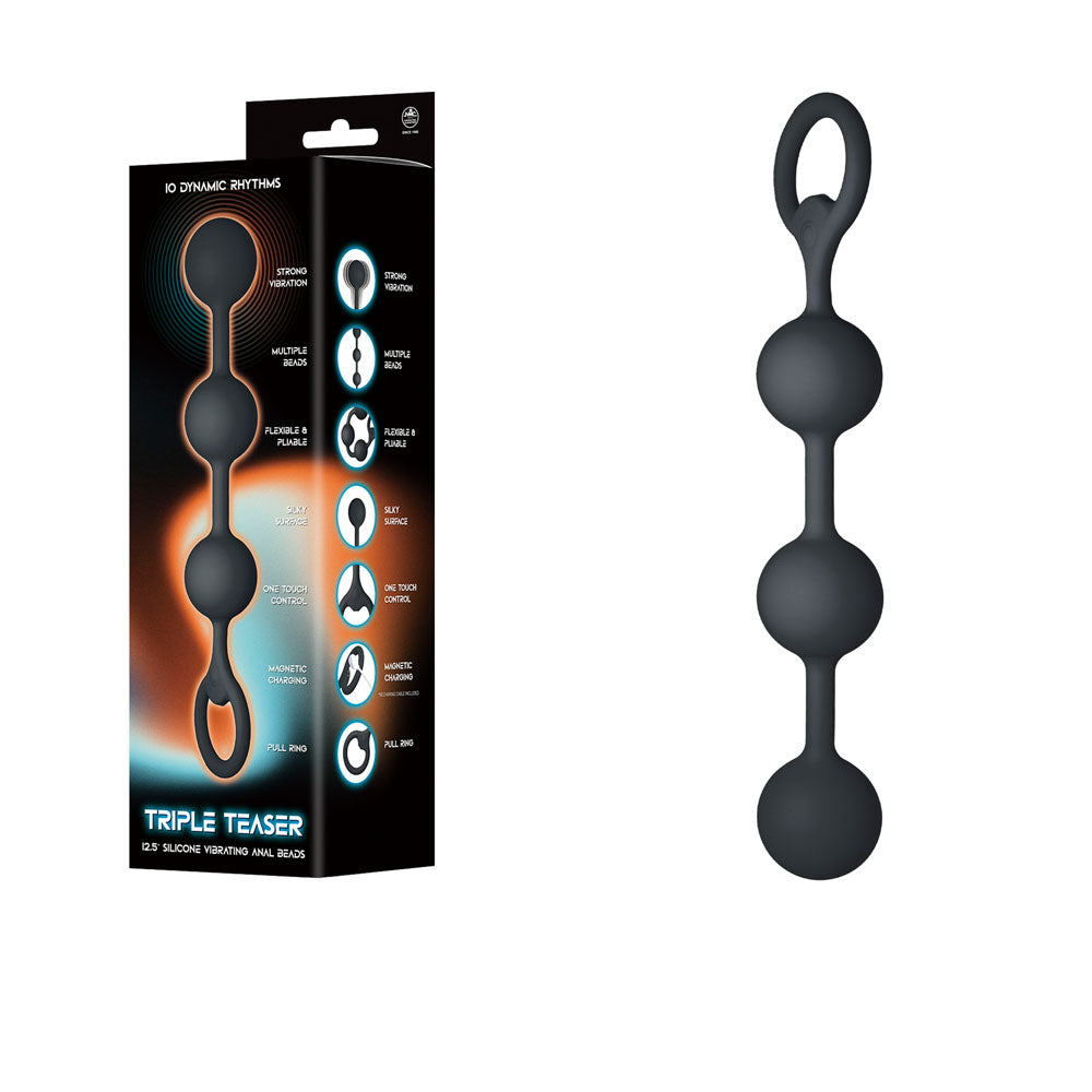 Triple Teaser - 32 cm USB Rechargeable Vibrating Anal Beads