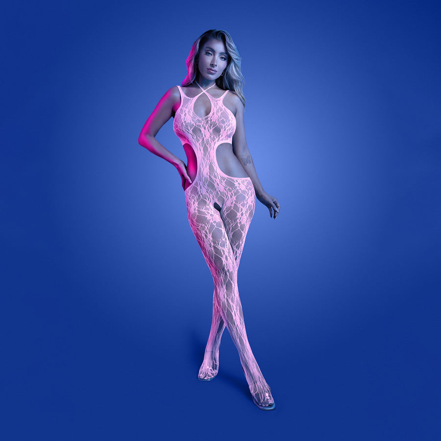 GLOW Equilibrium Bodystocking - OS - Glow In Dark - One Size