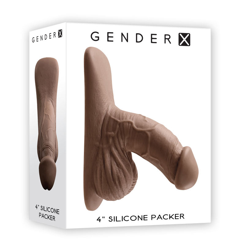 Gender X 4'' SILICONE PACKER DARK - 10 cm Packer