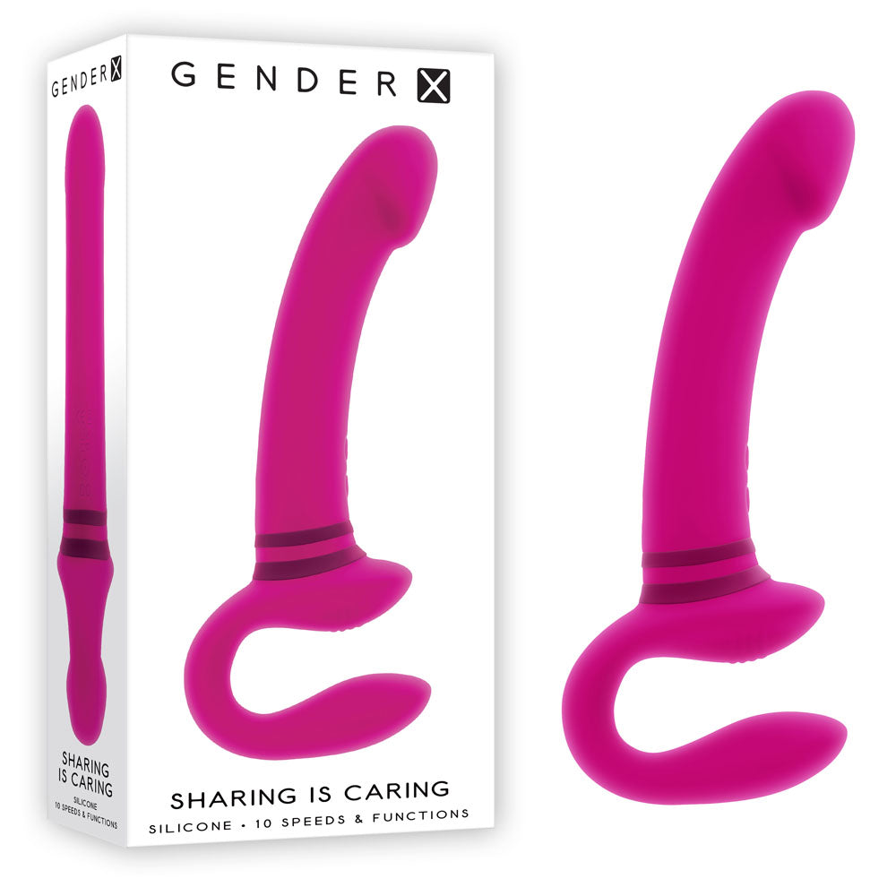 Gender X SHARING IS CARING - 21.9 cm USB Rechargeable Strapless Strap-On