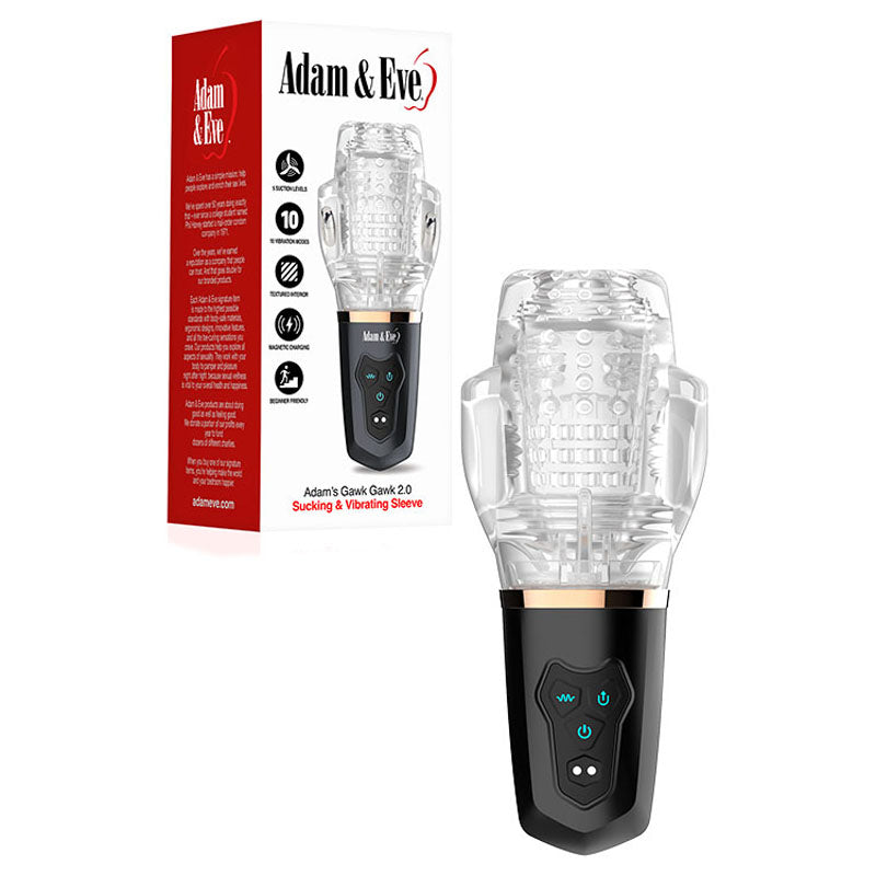 Adam & Eve Adam's Gawk Gawk 2.0 - USB Rechargeable Rotating & Vibrating Masturbator