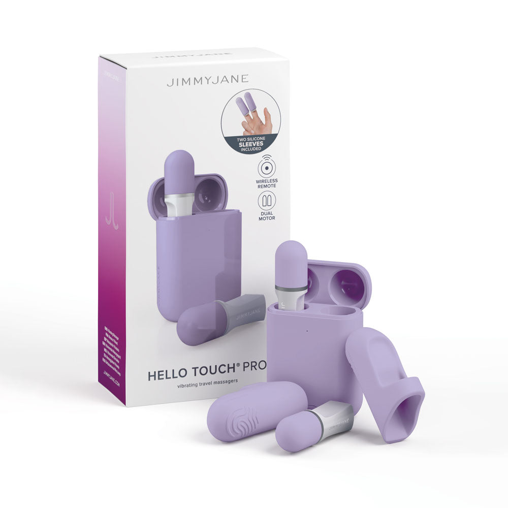 JimmyJane Hello Touch Pro - Vibrating Finger Stimulators with Charging Pod