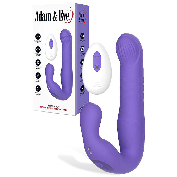 Adam & Eve P-SPOT MILKER - USB Rechargeable Curling & Pulsating Prostate Massager