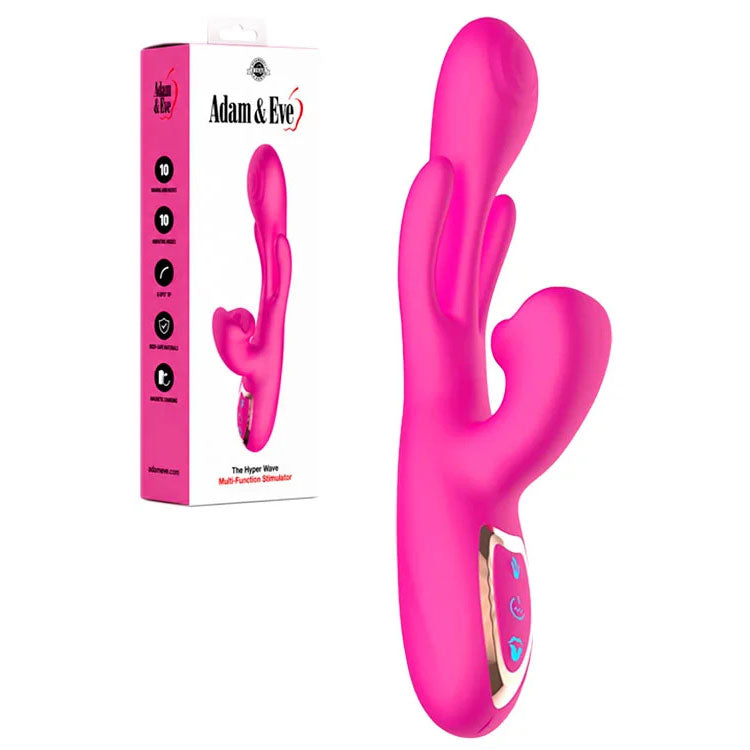 Adam & Eve THE HYPER WAVE - - 22.9 cm USB Rechargeable Rabbit Vibrator
