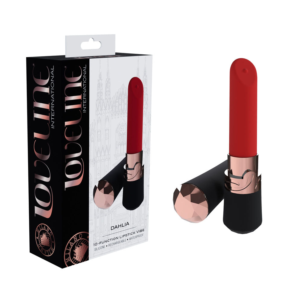 LOVELINE Dahlia - - /Red 12.5 cm USB Rechargeable Lipstick Vibrator