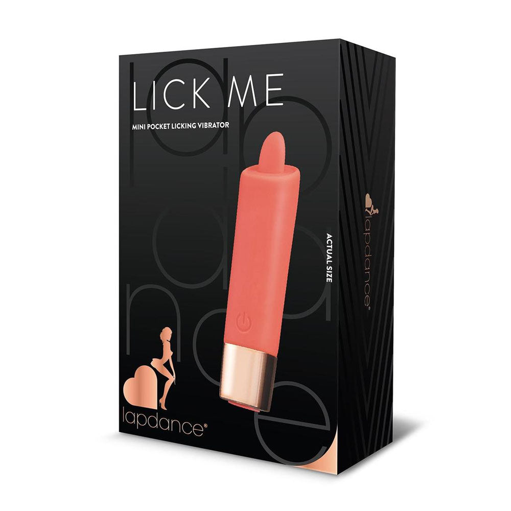LAPDANCE Lick Me Mini Pocket Licking Vibrator - 9.7 cm USB Rechargeable Flicking Stimulator