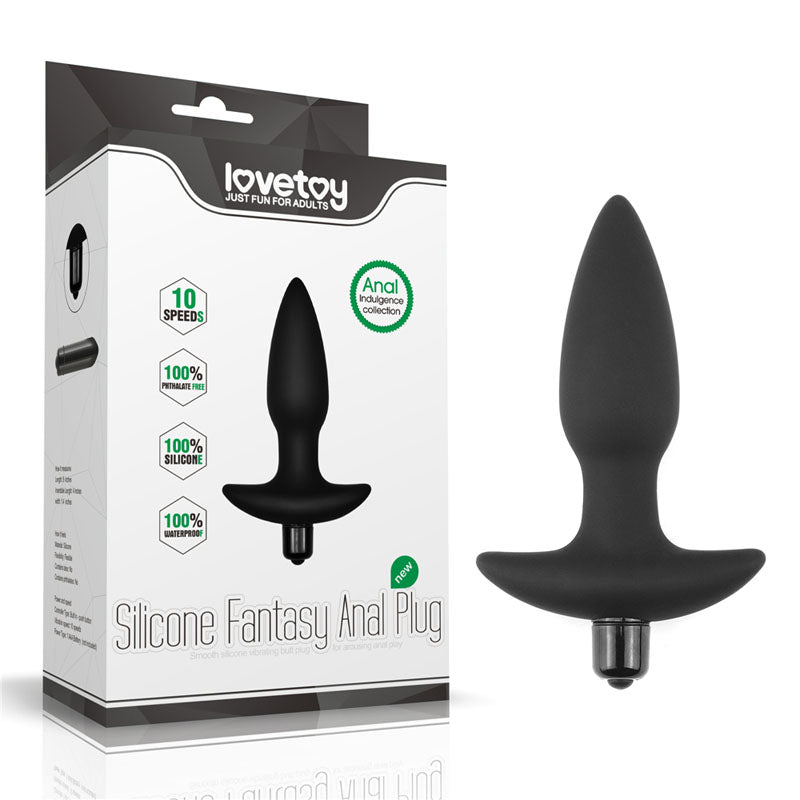 Anal Indulgence Collection Silicone Fantasy Anal Plug - 14.5 cm Vibrating Butt Plug