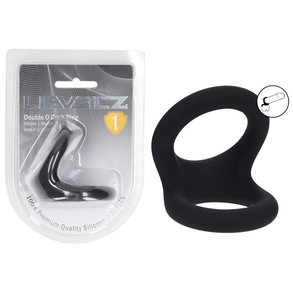 LEVELZ Double O Silicone Cock Ring - M - - Cock & Balls Rings