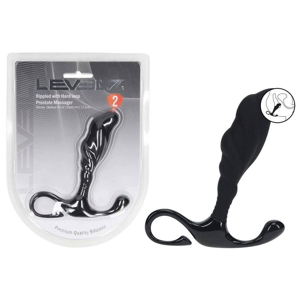 LEVELZ Rippled with Hard Loop Prostate Massager - Medium - Medium Prostate Massager