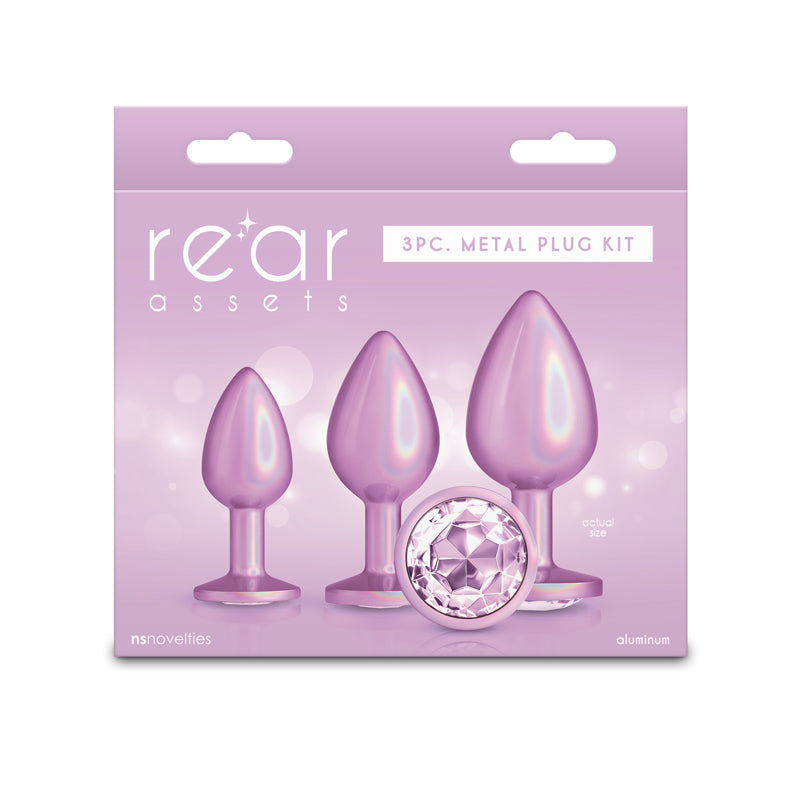 Rear Assets Trainer Kit - Iridescent - Iridescent Metallic Butt Plugs - Set of 3 Sizes