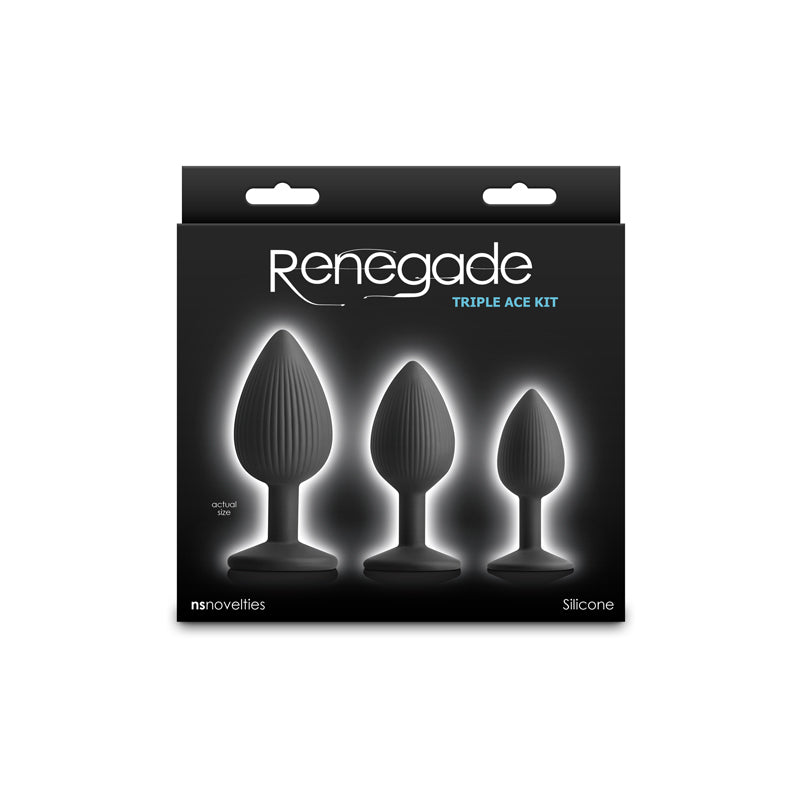 Renegade Triple Ace Kit - - Butt Plugs - Set of 3 Sizes