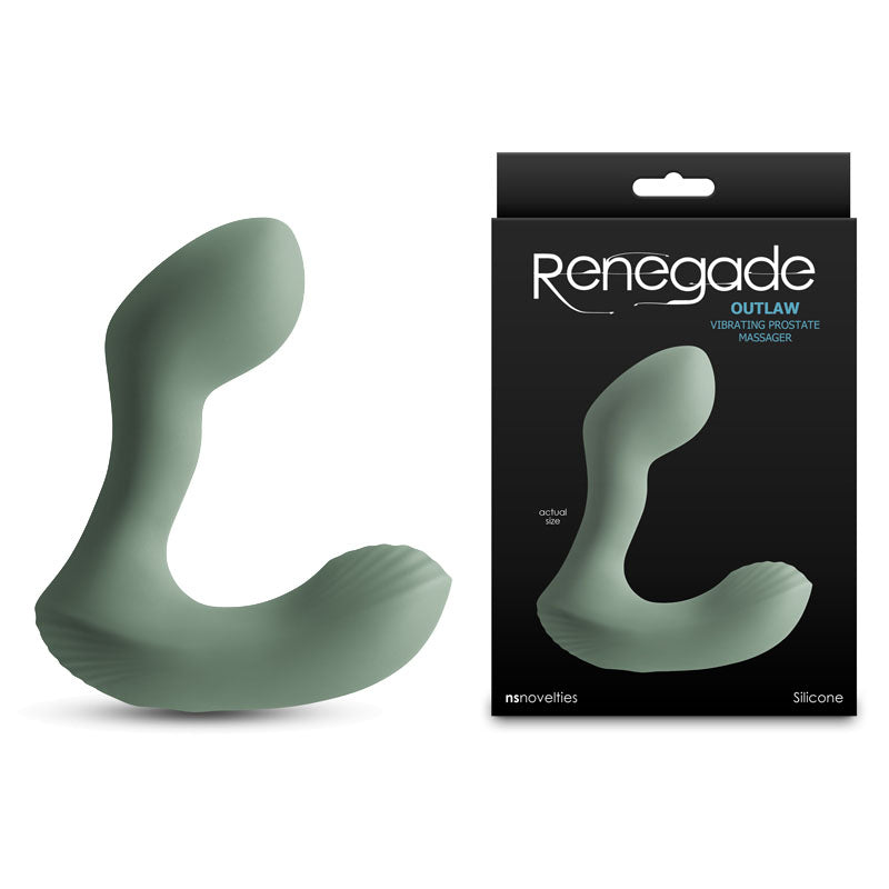 Renegade Outlaw - Sage - 12 cm USB Rechargeable Vibrating Prostate Massager
