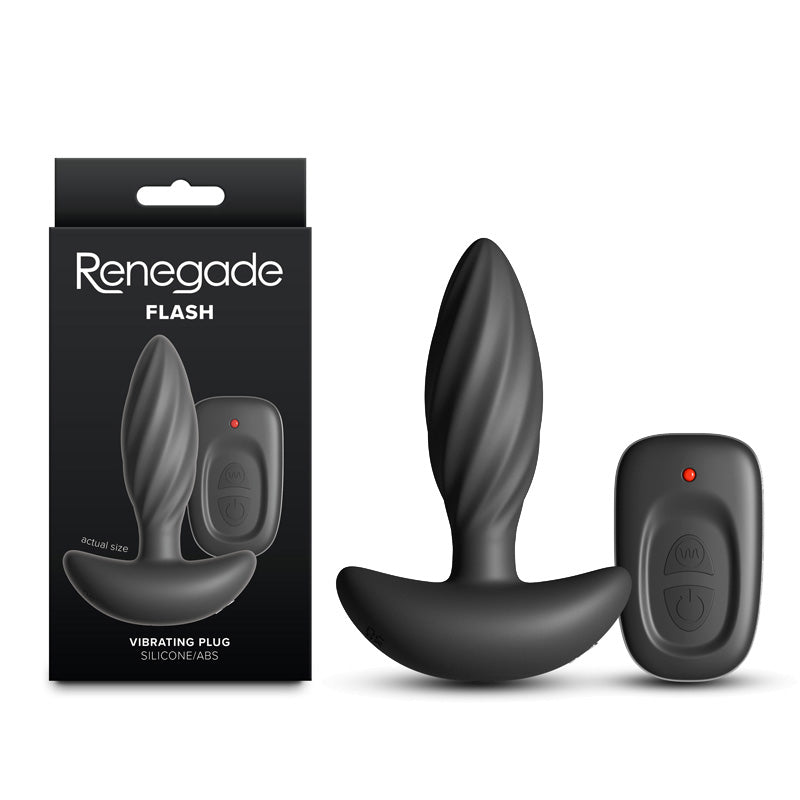 Renegade Flash - - 10.3 cm USB Rechargeable Vibrating Butt Plug