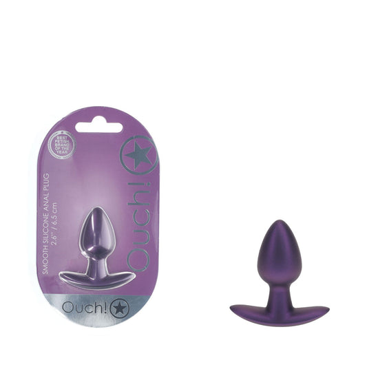 OUCH! Anal Plug - Small - Metallic  - Metallic  6.5 cm Small Butt Plug