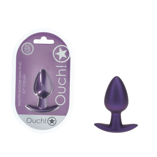 OUCH! Anal Plug - Medium - Metallic  - Metallic  7.9 cm Medium Butt Plug
