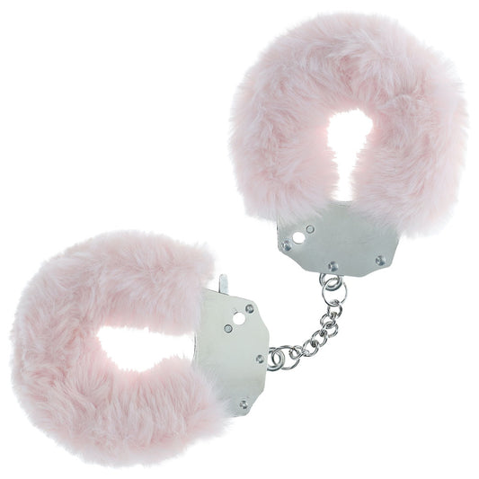 OUCH! Heavy-Duty Fluffy Cuffs - Powder  - Powder  Fluffy Restraints