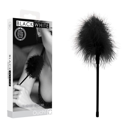 OUCH!  & White Feather Tickler -  Feather Crop