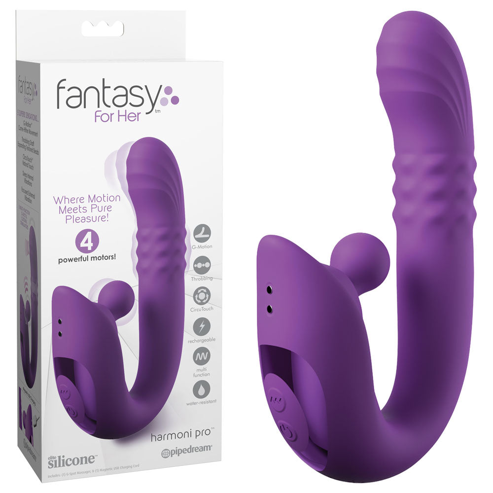 Fantasy For Her Harmoni Pro - - 17.8 cm USB Rechargeable Throbbing Vibrator