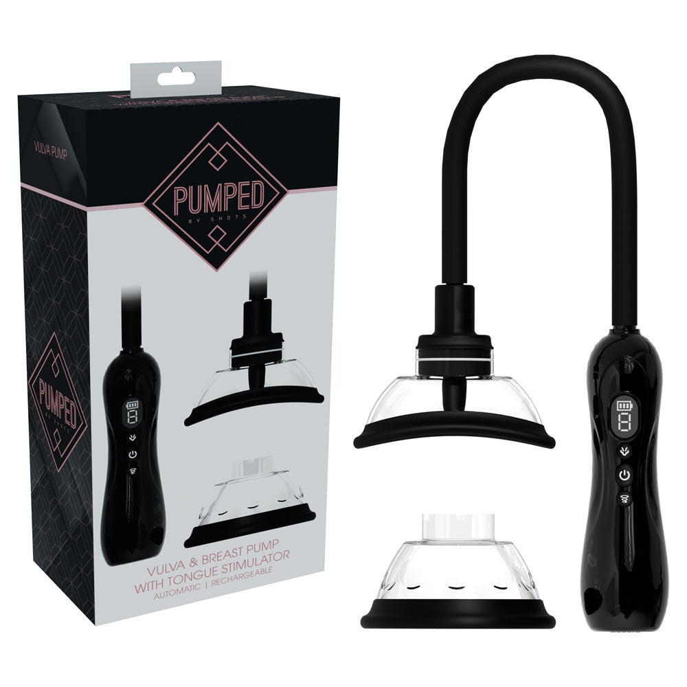 PUMPED Vulva & Breast Pump with Tongue Stimulator - - USB Rechargeable Ladies Pump Set