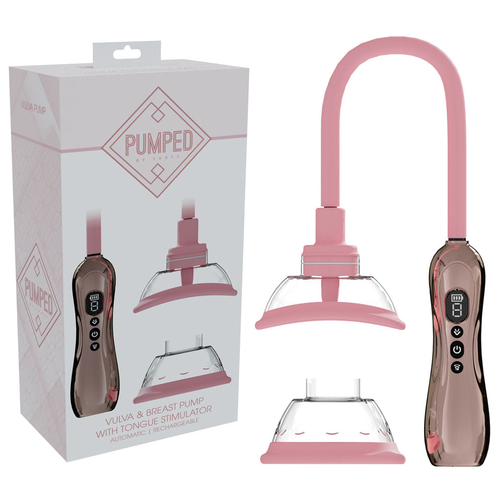PUMPED Vulva & Breast Pump with Tongue Stimulator - - USB Rechargeable Ladies Pump Set