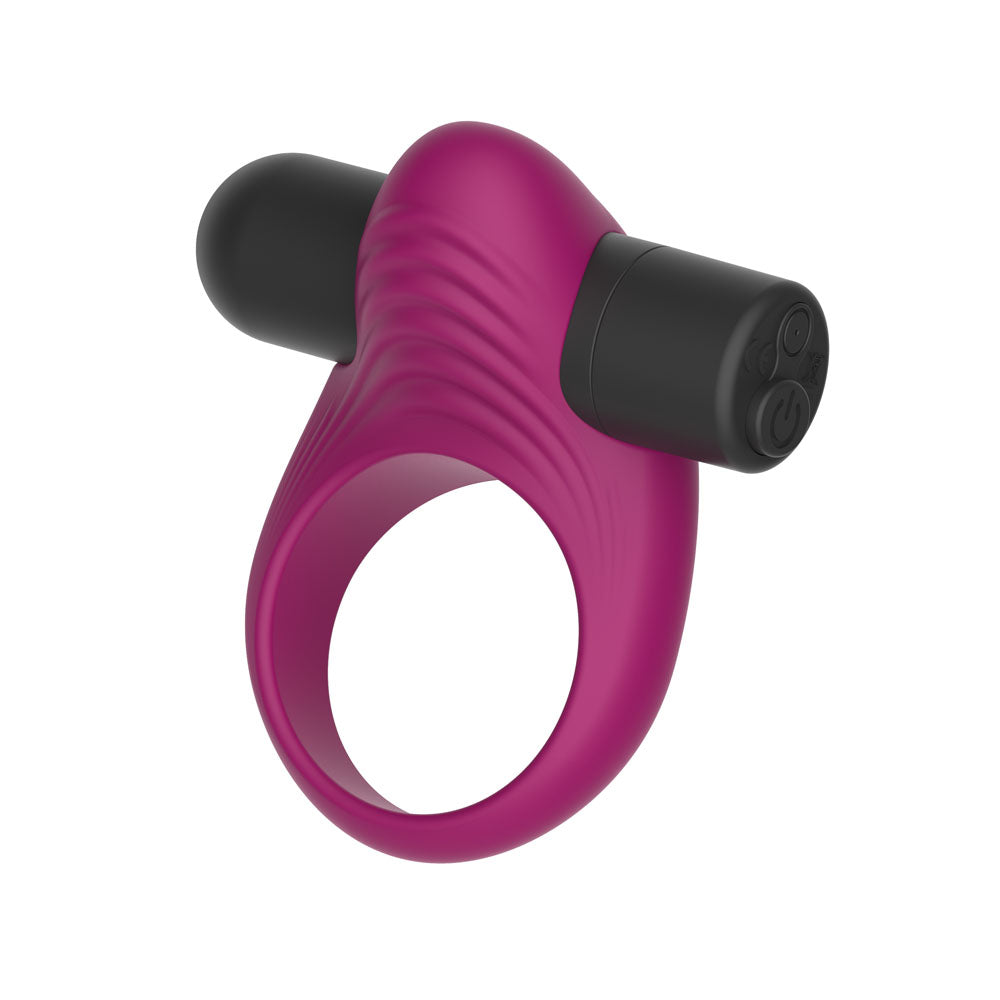 Passion Play Silicone Vibrating Cockring - USB Rechargeable Vibrating Penis Ring