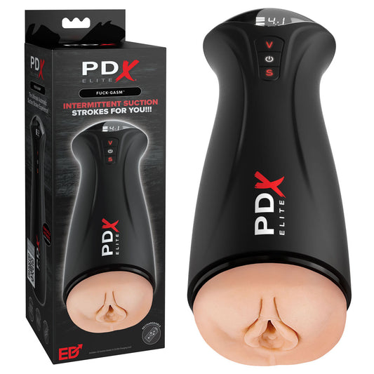 PDX Elite Fuck-Gasm -  - USB Rechargeable Sucking & Vibrating Auto Stroker